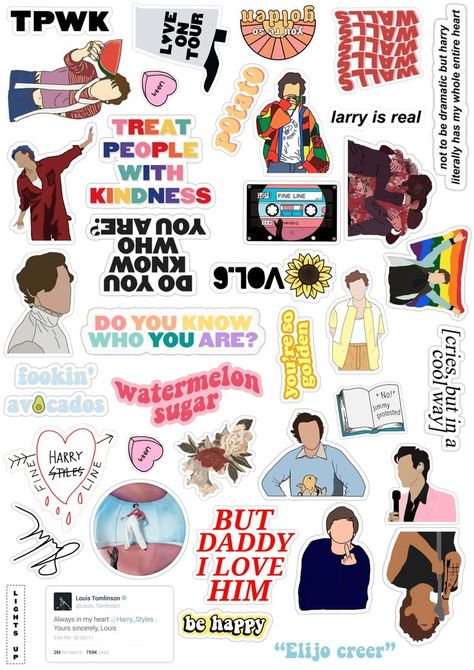 Harry Styles / One Direction / Louis Tomlinson / Shawn Mendes Printable sticker tamplate. Louis Tomlinson Phone Case Stickers, Harry Stickers Printable, Harry Styles Phone Stickers, Harry Styles Laptop Stickers, High Quality Stickers Printable, Stickers Printable Harry Styles, Harry Style Sticker, Harry Styles Logo Design, Harry Styles Related Things