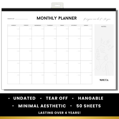 PRICES MAY VARY. 📅MINIMAL DESIGN: Introducing our exclusively designed monthly desk planner. A positive and efficient way to start each month, our A3 monthly planner will help you organise and structure your calendar each day as well as keep important notes. 📅OFFICE ESSENTIAL: Easily tear off each sheet for a fresh start each month and slot in your appointments or errands for each day. A month to view desk pad to jot down daily chores and book in events, making it a practical office essential. Desk Pad Calendar, Monthly Desk Calendar, Desk Calendar Pad, Plan Your Year, Desk Planner, Everyday Planner, Daily Chores, Desk Planners, Personal Budget