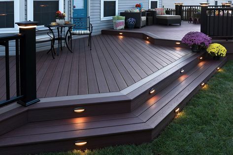 11 Genius Ideas How to Makeover Cheap Backyard Deck Ideas Azek Decking, Design Per Patio, Terrasse Design, Decks And Patios, Cheap Backyard, Patio Deck Designs, Deck Designs Backyard, Budget Patio, Backyard Lighting