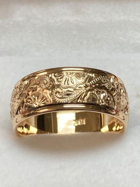 Hand Engraved Mens Wedding Rings10K 14K Yellow Gold Wedding | Etsy Mens Engraved Wedding Bands, Hand Engraved Wedding Band, Star Wedding Band, Hand Engraved Rings, Mens Wedding Rings Gold, Gold Stacking Rings Wedding, Gold Band Wedding Ring, Wedding Band Engraving, Mens Gold Wedding Band