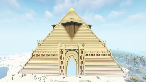 Minecraft Pyramid Base, Mega Base Minecraft, Minecraft Pyramid, Mega Base, Modern Condo, Me And My Friends, Adventure Map, Minecraft Map, Gothic Cathedral