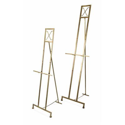 House of Hampton Brockway Adjustable H-Frame Easel Size: 70" H x 20" W x 19.5" D Framed Art Display, Baseboard Styles, Floor Easel, Dimensional Wall Decor, Metal Easel, Wood Display Stand, Wood Easel, Dimensional Wall, Art Easel