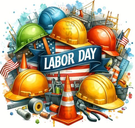 Watercolor Clip Art, Happy Labor Day, Digital Graphics, Labour, Labor Day, Watercolor Clipart, Labor, Labour Day, Art Images