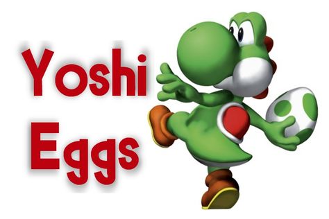 Mario Kart -- Yoshi Egg Label    I printed this in a 4X6 and put it in a frame to label the canister full of Yoshi Eggs on the Power Up Buffet!    I found putty eggs on Amazon.com -- However, I would not suggest putty. Wowzers was it a mess. I'm so glad that I made sure the kids did not get it until they were leaving. My son made a MESS with his!!!! Yoshi Eggs, Yoshi Egg, Nintendo Birthday Party, Mario Kart Party, Mario Yoshi, Mario Y Luigi, Super Mario Bros Party, Mario Bros Birthday, Mario Bros Party