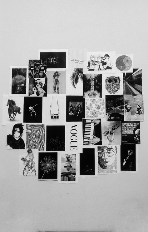 Dorm Room Black And White, Dorm Room Black, Room Black And White, Monochrome Wall, Dorm Inspo, College Room, Room Black, Black And White Wall, Room Redo