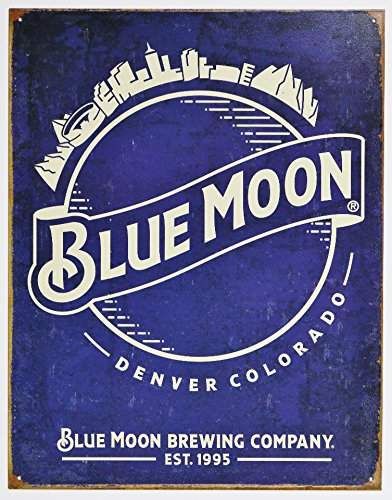 Metal Beer Signs, Skyline Logo, Blue Moon Beer, Pub Sheds, Logo Retro, Retro Tin Signs, Man Cave Wall Art, Beer Pub, Beer Signs