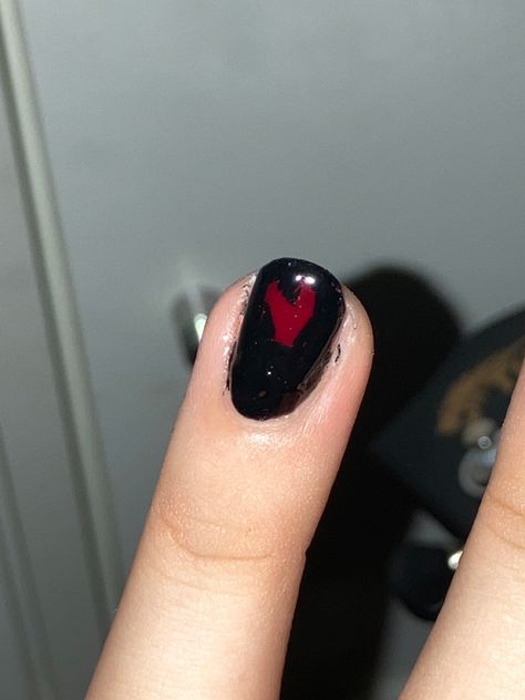 red and black nail aesthetic heart Black Nail Aesthetic, Red And Black Nail, Nail Aesthetic, Aesthetic Heart, Black Nail, Black Nails, Red Nails, Red And Black, Cool Art