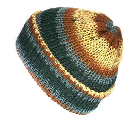 Blue and brown cotton beanie hat, skull cap beanie  #lelsloom #cottonbeanies #thecottoncollection #beaniehats #knittedhats Yarn Beanie, Knitted Beanie Hat, Cotton Beanie, Colorful Accessories, Knitted Beanie, Halter Tops, Blue And Brown, Skull Cap Beanie, Chunky Yarn