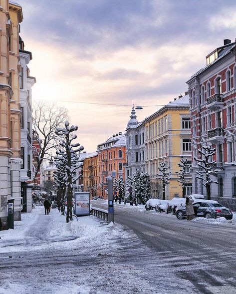 Snow Day Aesthetic, Oslo Winter, Travel Snow, Norway Winter, Visit Oslo, Citizen Of The World, Winter Pics, Day Aesthetic, Winter Pictures