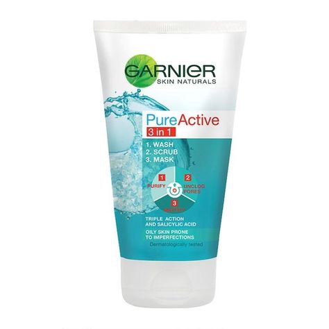 Garnier Face Mask, Garnier Pure Active, Garnier Skin Care, Eucalyptus Globulus, Cleansing Mask, Garnier Skin Active, Unclog Pores, Face Scrub, Combination Skin