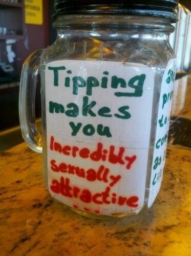 23 of the Best Tip Jars Ever Christmas Tip Jar, Tip Jar Ideas For Work, Tip Jars Ideas Funny, Tip Jar Signs Funny, Clever Tip Jars, Tip Jar, Cute Tip Jars For Bartenders, Tip Jar Ideas, Funny Tip Jars