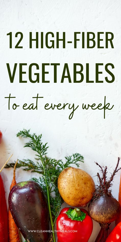 Improve your cholesterol levels and your gut health by adding these healthy high-fiber vegetables to your weekly menu! Fiber Vegetables, High Fiber Veggies, High Fiber Low Carb, High Fiber Vegetables, High Fiber Fruits, Fiber Fruits, List Of Vegetables, Effective Diet, Healthy Recipes For Diabetics