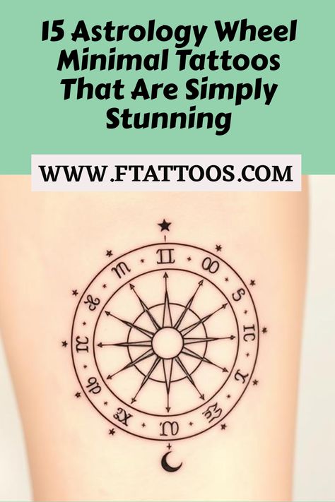 Astrology Wheel, Zodiac Circle, Wheel Tattoo, Zodiac Stories, Astrology Tattoo, Minimal Tattoos, Cosmic Connection, Zodiac Meanings, Astrology Meaning