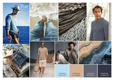 Ss24 Menswear Trends, Trend Template, Moodboard Layout, Beach Trends, 포트폴리오 레이아웃, Trousers Mens, Colour Story, Color Forecasting, Creative Photoshoot Ideas