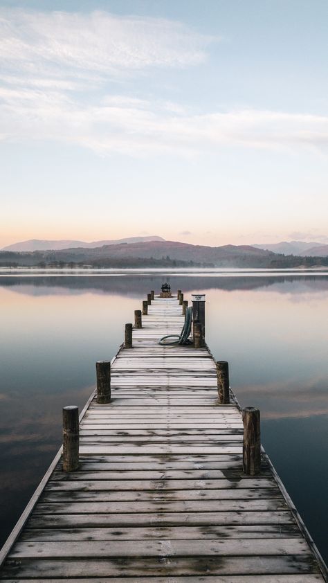 Morning Wood, Lake Dock, Frosty Morning, Lake Photography, Love Background Images, Lake Living, Lake Landscape, The Lake District, Man Den