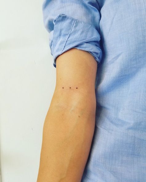 Small Dots Tattoo, Sibling Tattoos Dots, Pinegrove Tattoo, Minimal Dot Tattoo, 3 Dots Tattoo Meaning, Red Dot Tattoo, Connect The Dots Tattoo, Three Dots Tattoo Meaning, Dots Tattoo Meaning