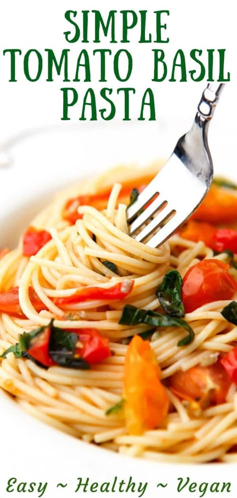 Pasta With Diced Tomatoes, Olive Oil Pasta Sauce, Tomatoes In Olive Oil, Tomato Basil Pasta Sauce, Fresh Tomato Pasta, Basil Pasta Sauce, Vegan Pasta Dish, Tomato Basil Pasta, Basil Pasta