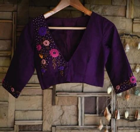 Cotton Blouse Pattern, Readymade Blouses Online, Cotton Saree Blouse Designs, Saree Blouse Neck Designs, Simple Blouse Designs, Blouse Embroidery, Blouse Designs Indian, Blouse Designs Silk, Elegant Blouse Designs