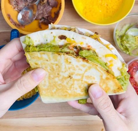 Tiktok Tortilla Wrap Hack Breakfast Foldover Tortilla, Taco Foldovers, Tortilla Hacks, Tiktok Tortilla Wrap, Tortilla Ideas, Tortilla Trend, Mini Pancake Muffins, Tortilla Hack, Breakfast Hacks