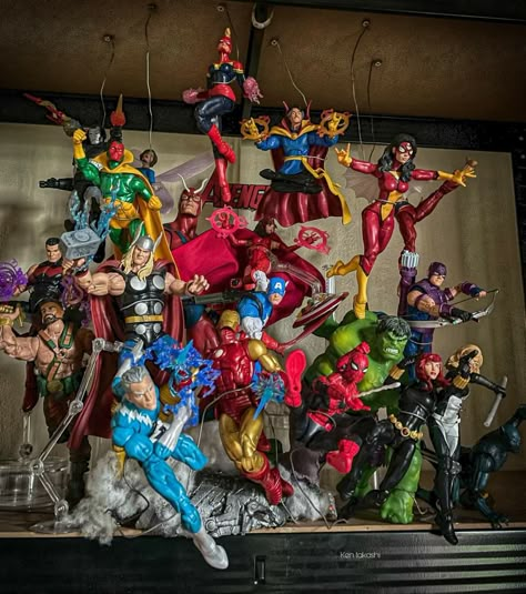 Marvel Legends Diorama, Action Figure Collection Display, Marvel Toy Photography, Marvel Action Figures Photography, Marvel Toys Collection, Custom Marvel Legends, Action Figure Display Ideas, Marvel Legends Display, Kirby Figures