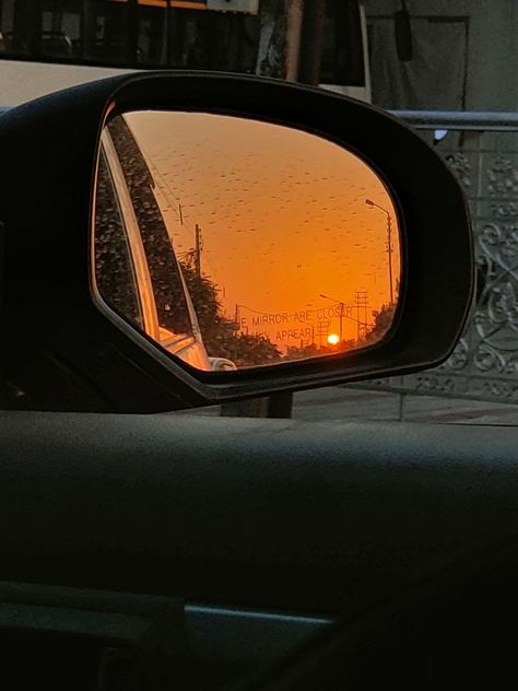 Sunset from car window sunset from car side window Sunset From Car Window, Sunset From Car, Window Reflection, Car Side, Side Window, Sunset Pictures, Aesthetic Images, Sidecar, Car Mirror