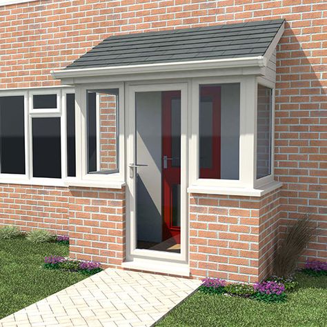 porch features and options Small Front Door Entry, Porch Designs Uk, Upvc Porches, Small Porch Ideas, Porch Extension, Sas Entree, Front Door Entry, Brick Porch, Glass Porch