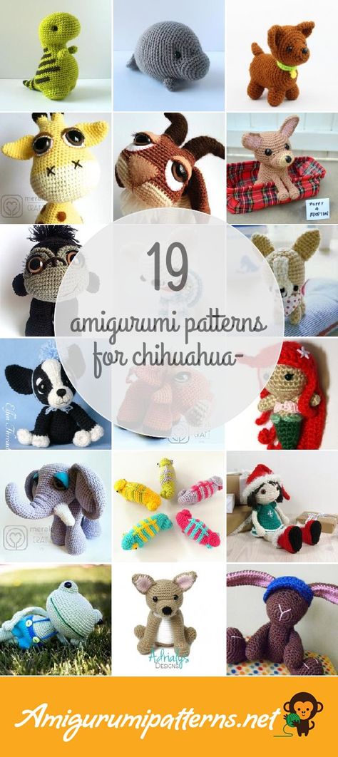 Amigurumi Patterns For Chihuahua- Chihuahua Crochet Pattern Free, Crochet Chihuahua Pattern Free, Crochet Chihuahua, Making Toys, How To Make Toys, Amigurumi Free, Pattern Free, Crochet Animals, Amigurumi Pattern