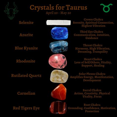 Taurus Stones And Crystals, Crystals For Taurus, Taurus Crystals, Energy Stones Crystal Healing, Crystal Powers, Wicca Crystals, Witchy Business, Taurus Season, Nature Magic