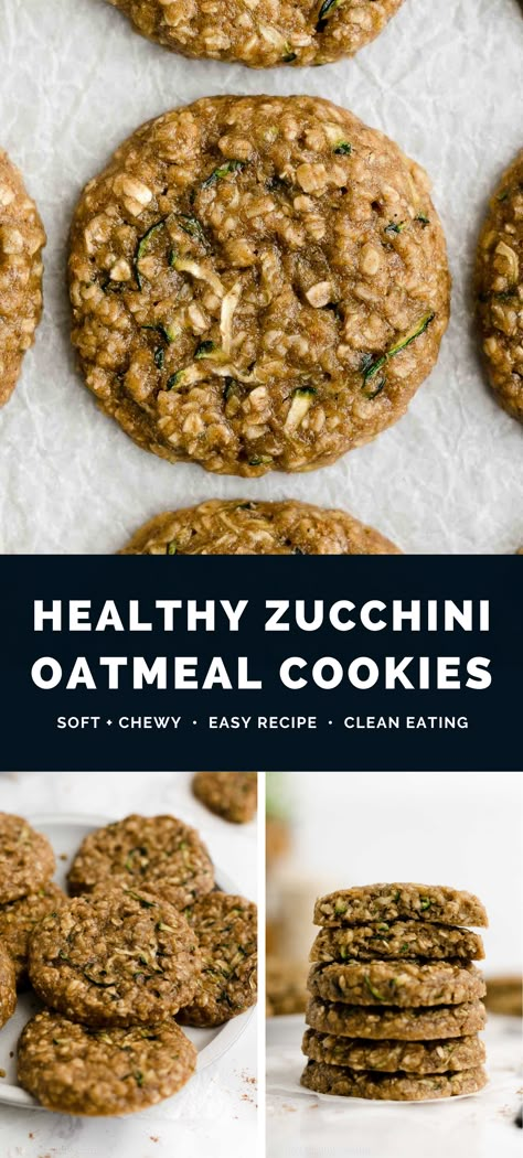 Gluten Free Zucchini Cookies Recipes, Paleo Zucchini Cookies, Zucchini Cookies Recipes Healthy, Low Carb Zucchini Cookies, Refined Sugar Free Zucchini Bread, Zucchini Baking Recipes Gluten Free, Zucchini Clean Eating Recipes, Clean Zucchini Recipes, No Bake Zucchini Recipes