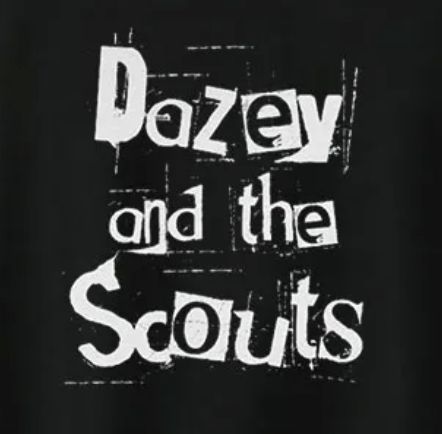 Dazey And The Scouts Logo, Dazed And The Scouts Poster, Siouxie And The Banshees Logo, Dazey And The Scouts Pfp, Dazey And The Scouts Poster, Goth Band Logos, Punk Slogans, Patch Ideas Punk, Diy Band Shirt