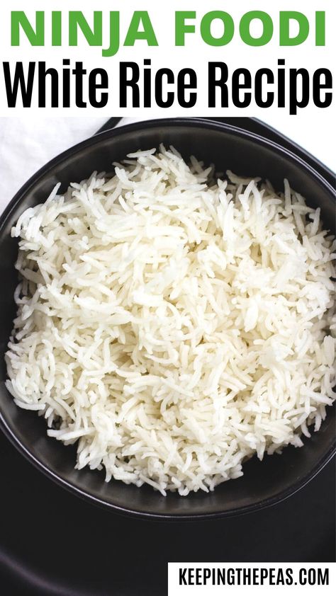 Ninja Foodi Rice Recipe Ninja Foodie Rice Recipes, Ninja Rice Recipes, Jasmine Rice Ninja Foodi, Ninja Foodie Rice, Ninja Foodi Rice Recipes, Ninja Foodi Max Recipes, Instant White Rice Recipes, Best Ninja Foodi Recipes, Ninja Multicooker Recipes