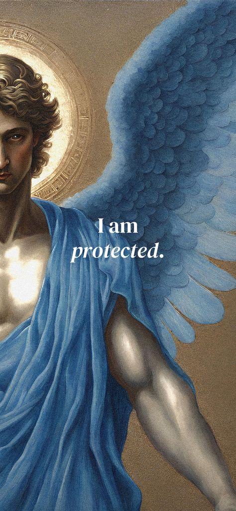 I Am Protected, Spiritual Wallpaper, Angel Wallpaper, Archangel Michael, Cool Wallpapers Art, Wallpaper Collection, Angel Art, St Michael, Spiritual Art