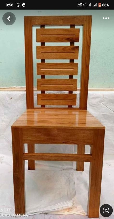 Wooden Dining Chair Design, Wooden Chair Design, Modern Wooden Chair, Wooden Chair Plans, Wood Chair Diy, Wooden Dining Table Designs, Wood Working Projects, Simple Dining Chairs, Wooden Dining Chair