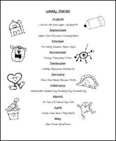 Great classroom ideas and activities for students that are fun to do. Description from pinterest.com. I searched for this on bing.com/images Investigator Club Preschool Curriculum, Prek Weekly Themes, Monthly School Themes, Theme Daycare Ideas, Infant Themes Daycare, Monthly Art Themes, Kindergarten Weekly Themes, Themes For Infant Classroom, Pre K Themes By Month