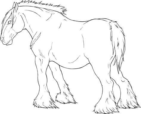 Draft Horse Lineart by AusDerTiefe on DeviantArt Horse Lineart, Horse Outline, Horse Wall Decals, Half Sleeve Tattoos Drawings, Shire Horse, Horse Sketch, Creepy Drawings, Clydesdale Horses, Draft Horse