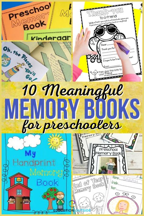 Making a memory book is also beneficial for children as it hones many skills, namely writing, literacy, creativity, and expressing emotions, feelings, thoughts, and ideas. We’ve rounded up ten memory book ideas to make the process of creating one more fun and exciting for the little ones! Prek Memory Book Ideas, Memory Book For Preschool, Pre K Memory Book Ideas, Preschool Memory Book Ideas, Memory Book Preschool, Prek Memory Book, Make A Memory Book, Memory Book Ideas, Toddler Memory Book