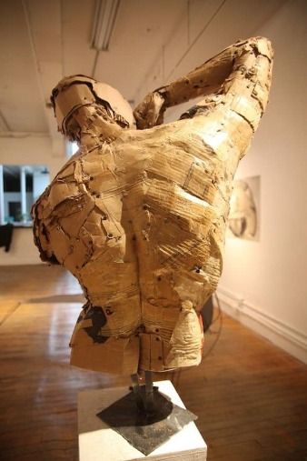 Cardboard Figures, Cardboard Art Sculpture, Paper Mache Animals, Cardboard Sculpture, Trash Art, Drywall Screws, Paper Mache Sculpture, Cardboard Art, A Level Art