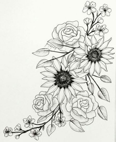 Tattoo Zeichnungen, Men Tattoos, Delicate Tattoo, Sunflower Tattoos, Therapy Room, Sunflower Tattoo, 자수 디자인, Hip Tattoo, Trendy Tattoos