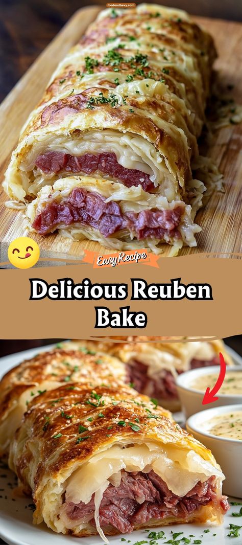 Reuben Bake Reuben Crescent Bake Taste Of Home, Reuben Recipes Corned Beef, Cresent Roll Reuben Bake, Corned Beef Lunch Meat Recipes, Reuben Croissant Bake, Ruben Crescent Roll Bake, Irish Corned Beef Recipes, Recipes With Canned Corned Beef, Savory Reuben Bake