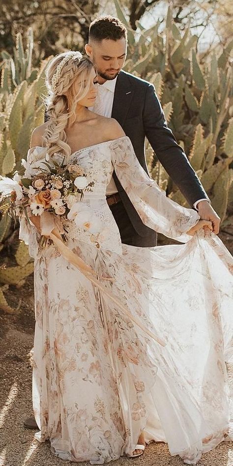 36 Floral Wedding Dresses That Are Incredibly Pretty ❤️ floral wedding dresses sheath off the shoulder with sleeves rue de sheine #weddingforward #wedding #bride Off The Shoulder With Sleeves, Wedding Dresses Sheath, Floral Wedding Dresses, Floral Wedding Dress, Traditional Bride, Wedding Forward, Best Wedding Dresses, Wedding Dresses Simple, Unique Dresses