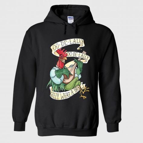 Alan A Dale Rooster OO De Lally Golly What A Day Tattoo Hoodie Alan A Dale Tattoo, Christmas Carol Scrooge, Mickeys Christmas Carol, What A Day, Mickey Christmas, Cool Hoodies, Custom Hoodies, Direct To Garment Printer, Christmas Carol