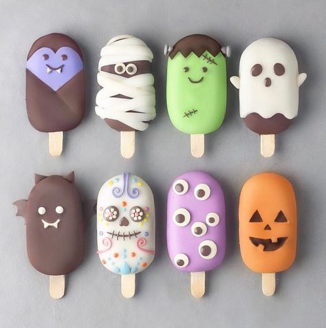 Popsicles Cake, Postres Halloween, Savory Cakes, Halloween Cake Pops, Mini Torte, Magic Cake, Cute Baking, Tanah Liat, Halloween Desserts