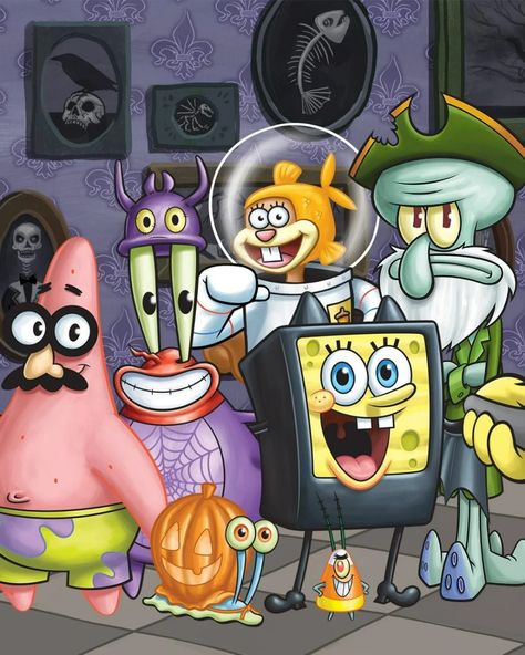 Aesthetic Spongebob, Spongebob Happy, Spongebob Halloween, Spongebob Friends, Wallpaper Spongebob, Spongebob Cartoon, Spongebob Drawings, Spongebob Painting, Spongebob Wallpaper