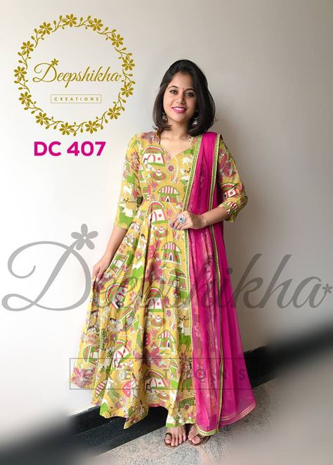 Work Designs Blouse, Deepshikha Creations, Blouse Designs Bridal, Kalamkari Dresses, Designs Blouse, Color Floor, Designer Anarkali Dresses, Anarkali Dress Pattern, Frock Fashion