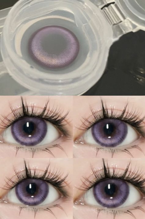 Purple Eyes Contacts, Purple Eye Contacts, Eye Color Contacts, Contact Colors, Eye Lens Colour, Eye Color Chart, Purple Contacts, Colored Eye Contacts, Cosmetic Contact Lenses