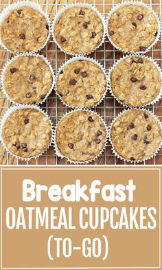 Vegan Oatmeal Breakfast, Healthy Breakfast Oatmeal, Super Healthy Breakfast, Sweet Potato Vegan, Cupcakes To Go, Fast Healthy Breakfast, Oatmeal Cupcakes, Oat Cups, Healthy Protein Breakfast