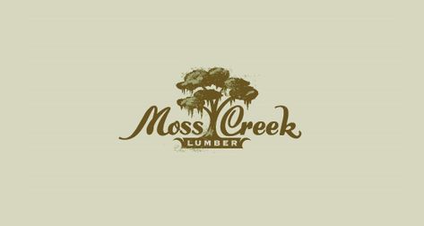 Moss Creek Lumber | Logo Design | The Design Inspiration Moss Logo, Dog Logos, Fresh Logo Design, Moss Tree, Fresh Logo, Coffee Logo, Tree Logos, Chilli Pepper, Dog Logo