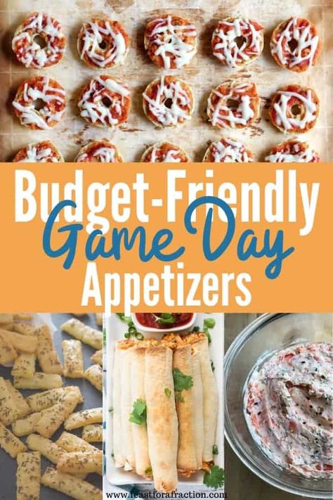 Hosting a Super Bowl party doesn't have to be expensive or stressful. Try these budget-friendly game day appetizers that won't break the bank and are easy to put together. #appetizerrecipes #superbowl #budgetmeal #gamedayfood #appetizers #snacks Budget Friendly Appetizers Parties, Cheap Game Day Food, Cheap Super Bowl Party Food, Budget Friendly Appetizers, Cheap Super Bowl Food, Budget Appetizers, Inexpensive Appetizers, Football Party Snacks, Super Bowl Party Snacks