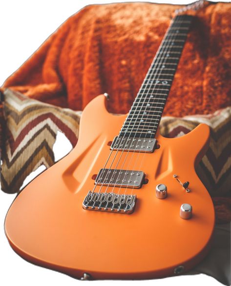 R A, Orange Color, Electric Guitar, Guitar, Orange, Blue