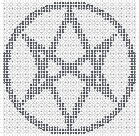 Alpha pattern #51999 | BraceletBook Supernatural Alpha Pattern, I Need A Hobby, Men Of Letters, Letter Symbols, Alpha Patterns, Friendship Bracelet Patterns, Bracelet Patterns, Supernatural, Needlework